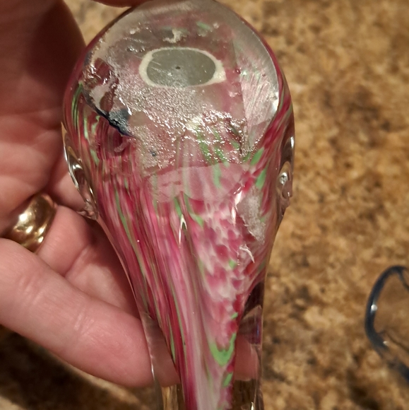 2-Gorgeous Glass Special Paperweights Pinks Browns Blues "Read" - Picture 5 of 10